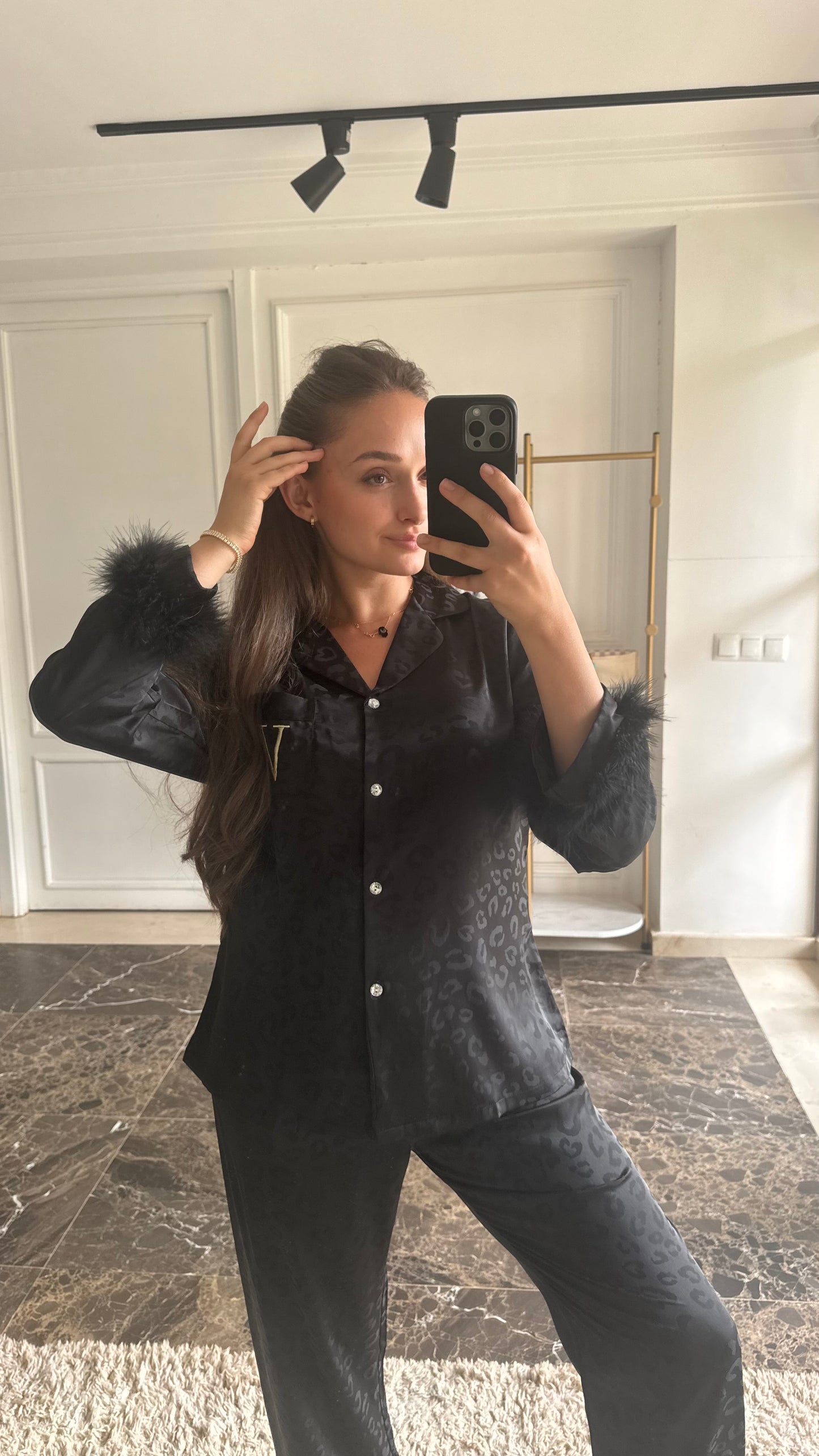 victoria black pyjama