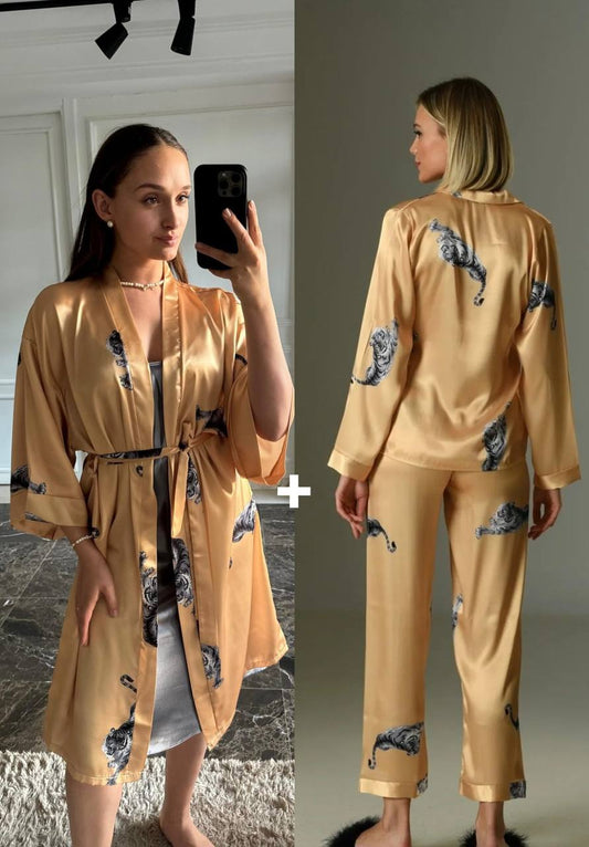 Tiger esemble pyjamas+chemise de nuit